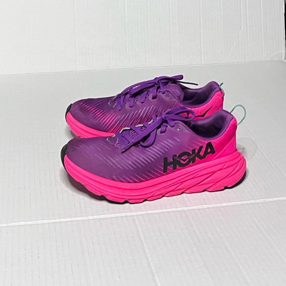 Hoka Women's Purple and Hot Pink Athletic Running Shoes - Picture 4 of 11
